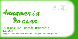 annamaria mocsar business card